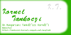 kornel tankoczi business card